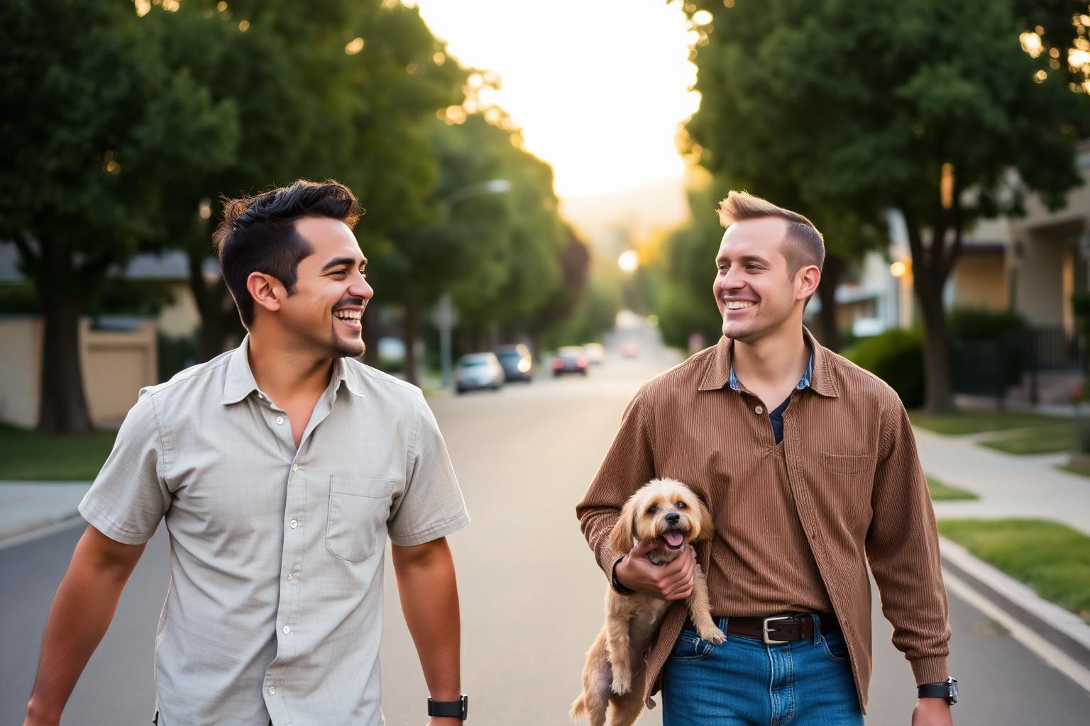 LGBTQ+ couple in Silver Lake, Los Angeles reviewing their financial plan