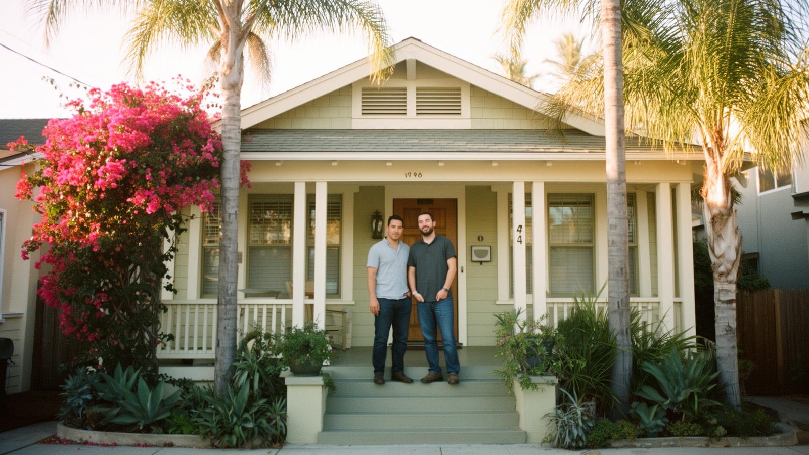 LGBTQ+ couple at home reviewing financial plans together