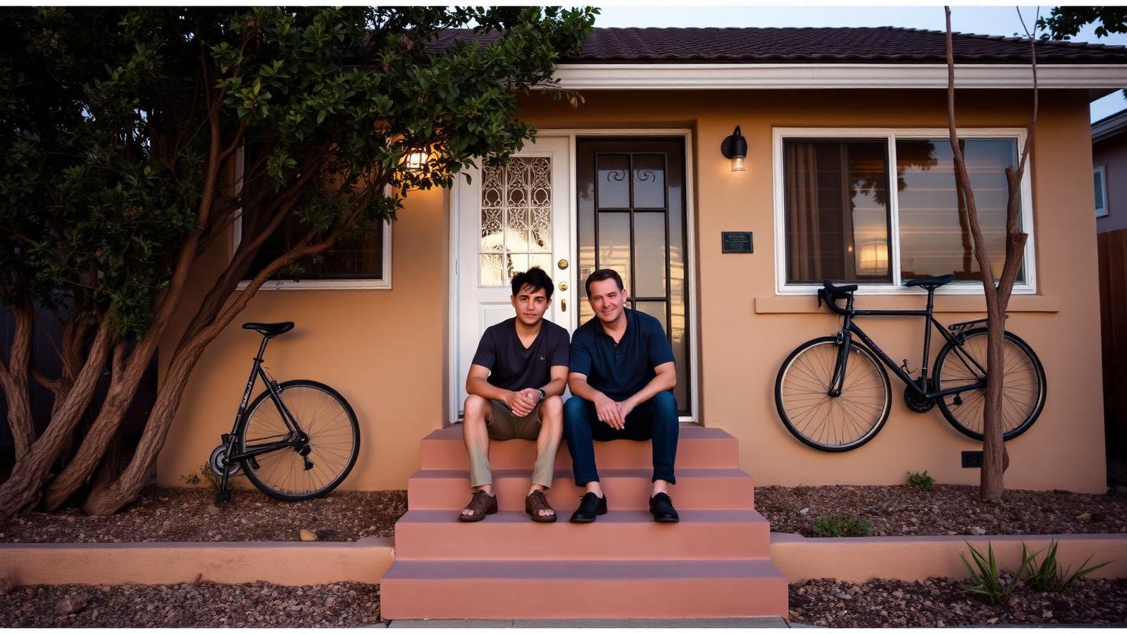 LGBTQ+ couple in Normal Heights, San Diego reviewing their financial plan
