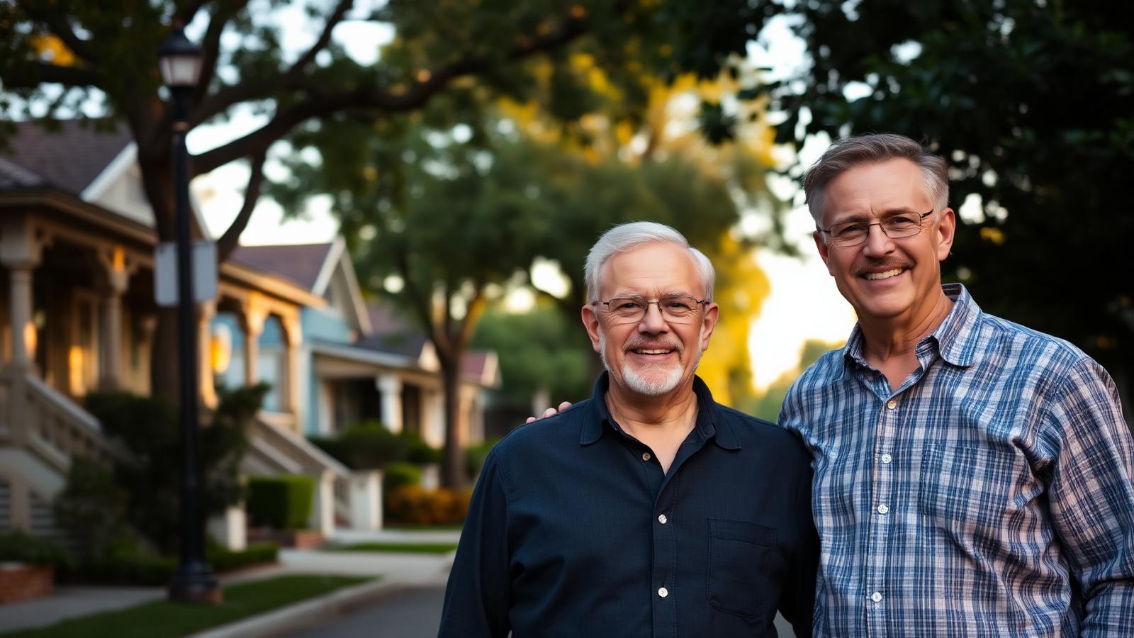 LGBTQ+ couple in University Heights, San Diego reviewing their financial plan